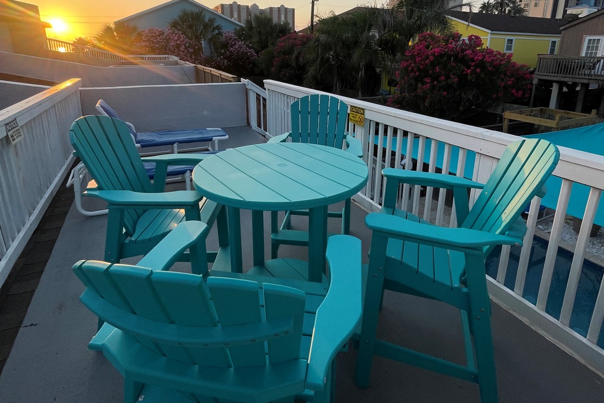 Sunrise on the upper deck