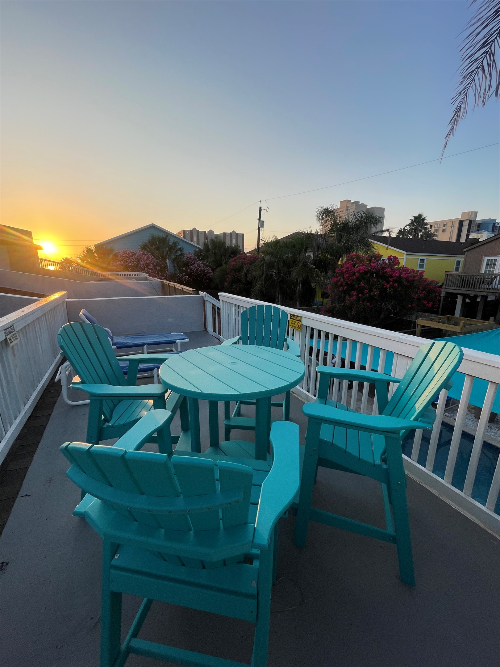 Sunrise on the upper deck
