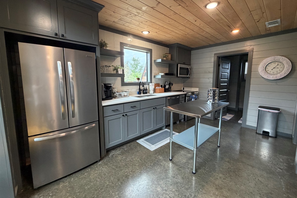 Efficient Design: Enjoy the functionality and durability of a stainless steel fridge.