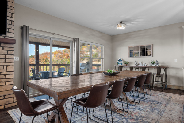 Gather and feast! Seating for at least 18.