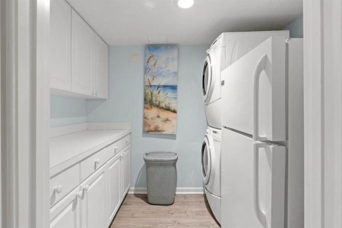 The laundry room is fully equipped in case you get a bad stain on your favorite pair of jeans!