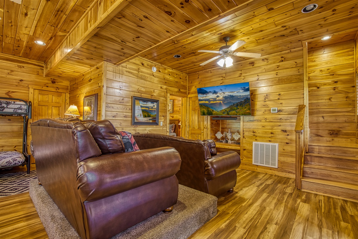Lower floor TV area