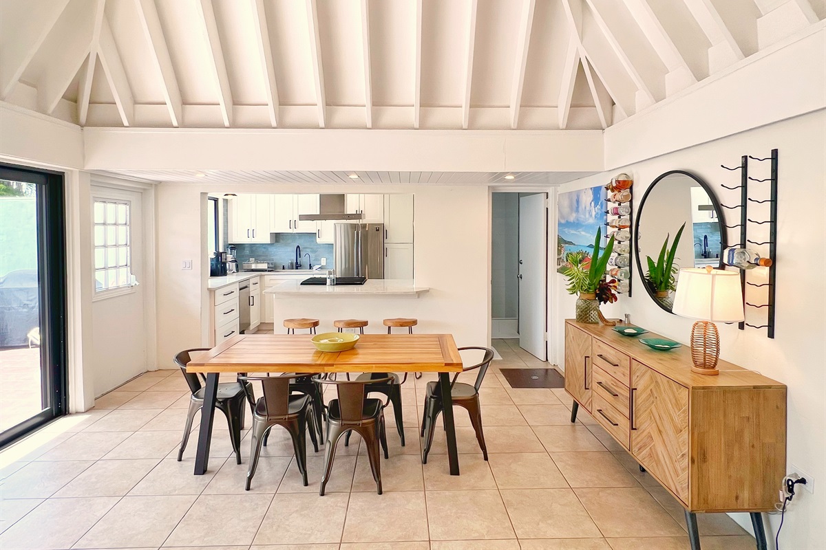 A bright, airy dining space&mdash;perfect for long dinners and great conversations.