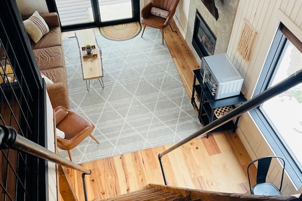 This loft bedroom is only accessible by ship’s ladder.