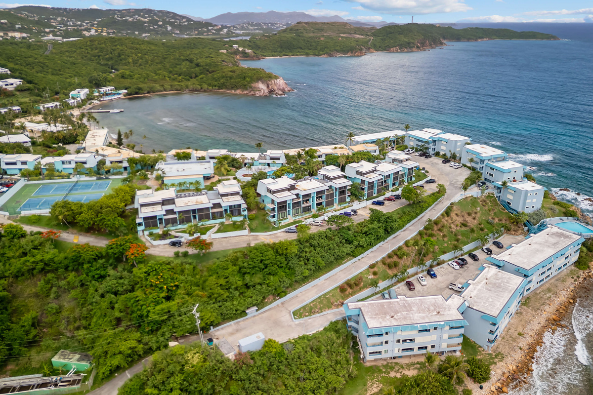 Paradise from above&mdash;beautiful resort grounds and endless ocean views.