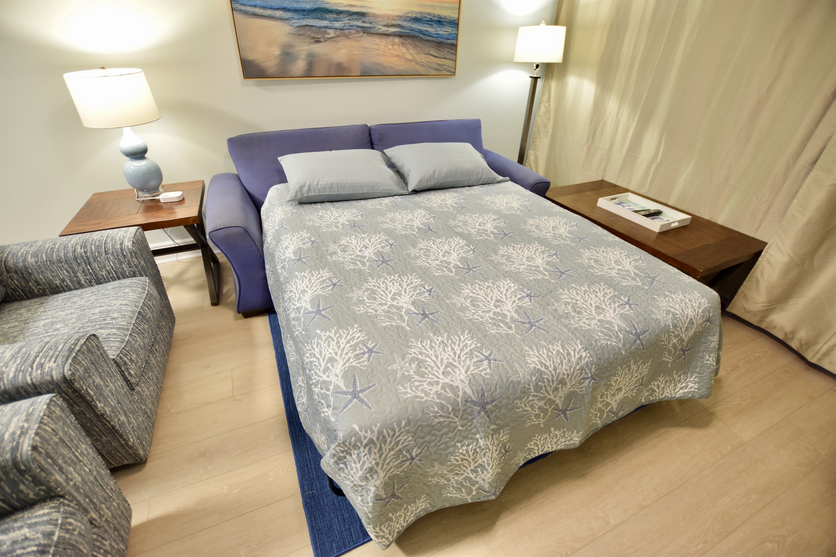 Azure #117: Sleeper sofa with thick "Cozy" mattress
