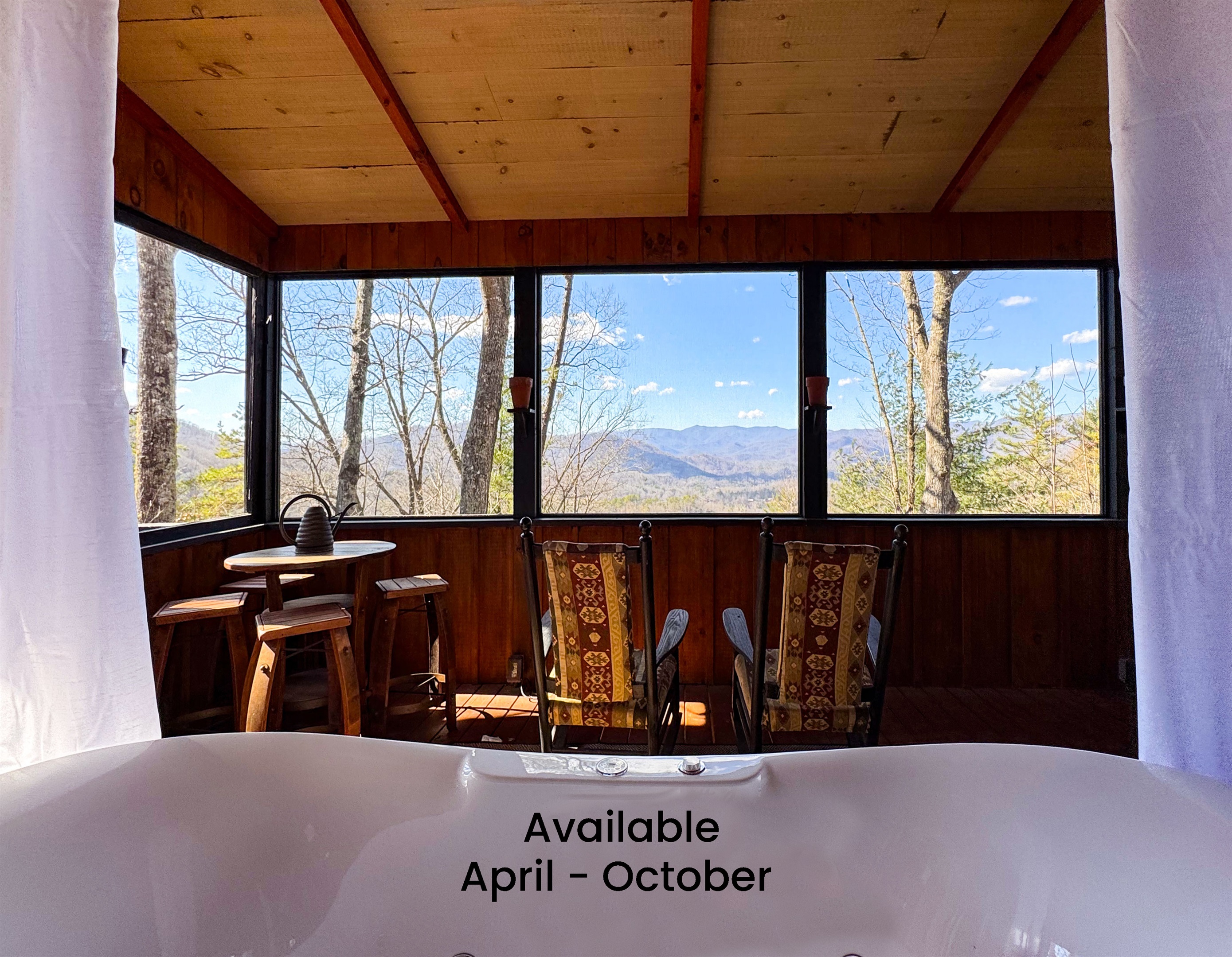 Our amazing outdoor screened in deck!