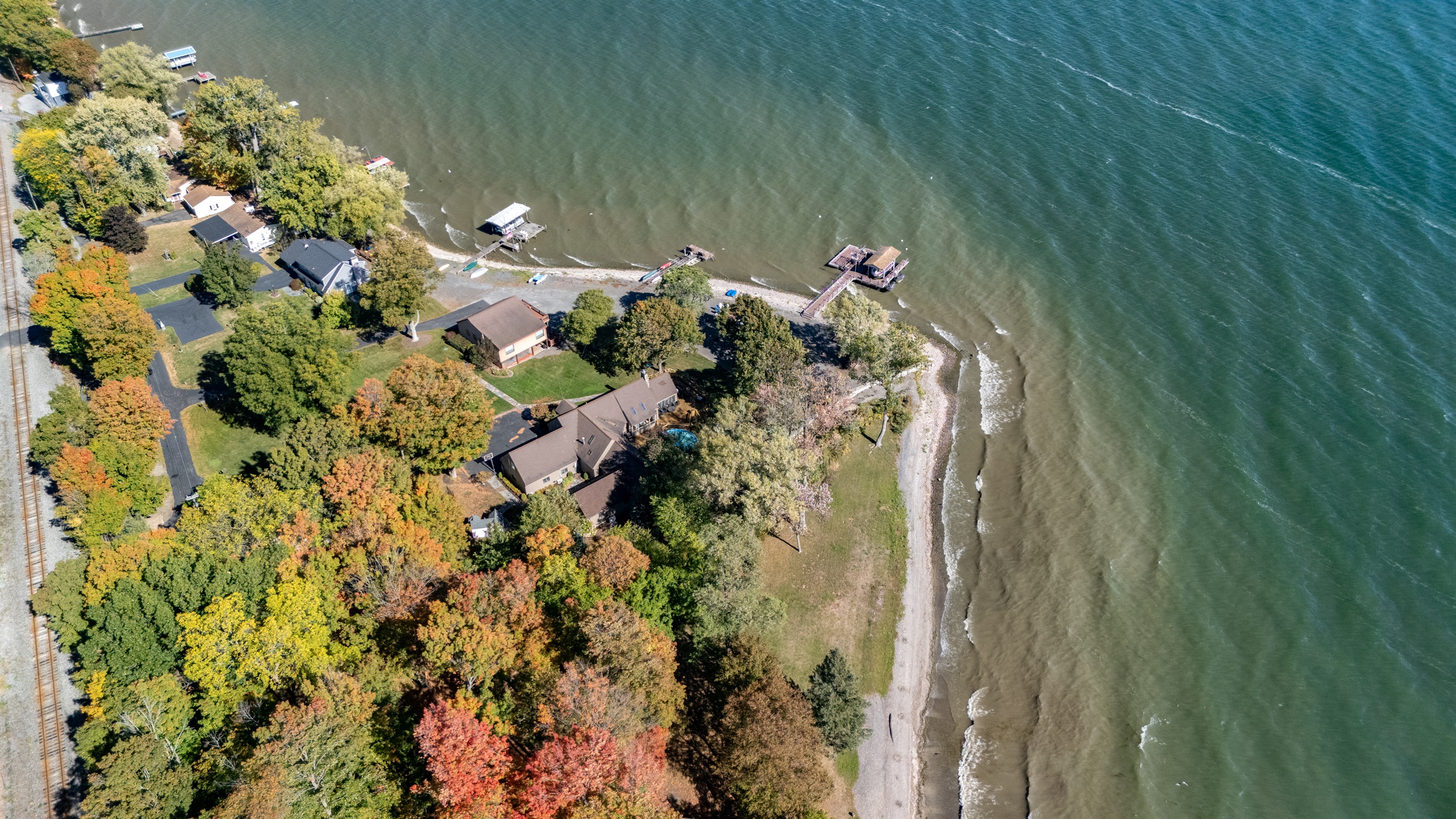 Stunning aerial of your private waterfront paradise with crystal shoreline and total seclusion. Nature lovers will feel right at home.