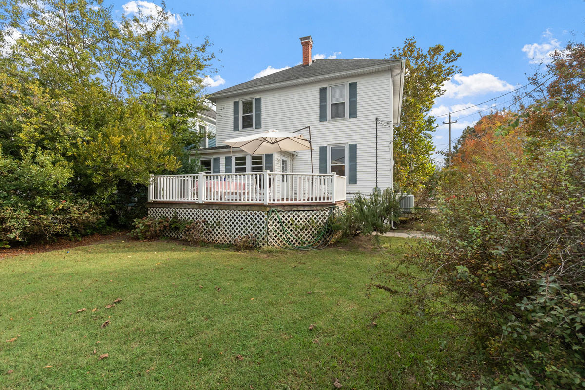 large fenced back yard