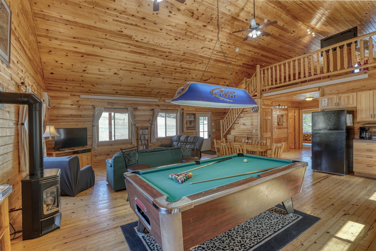 Pool table in Living area