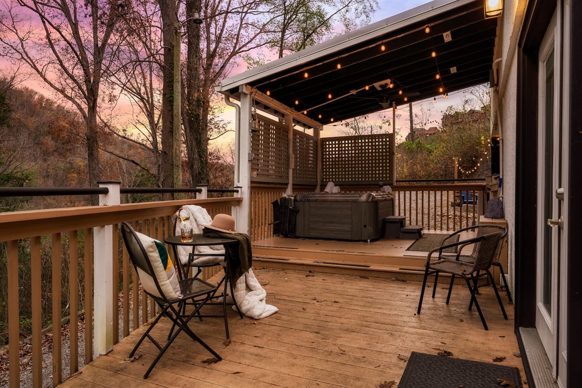 Deck and hot tub