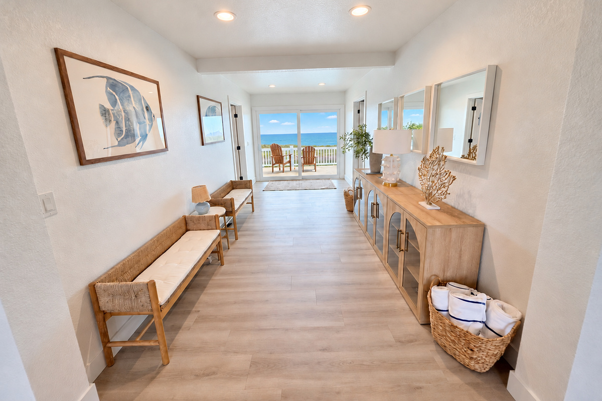 Ocean view soon at you walk in the main front door mid level. 
