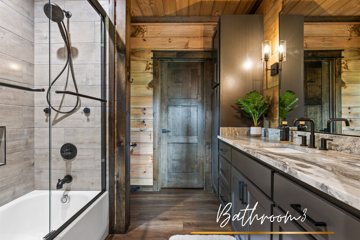 A shower that feels like a retreat..to unwind, soak in the beauty and warm.