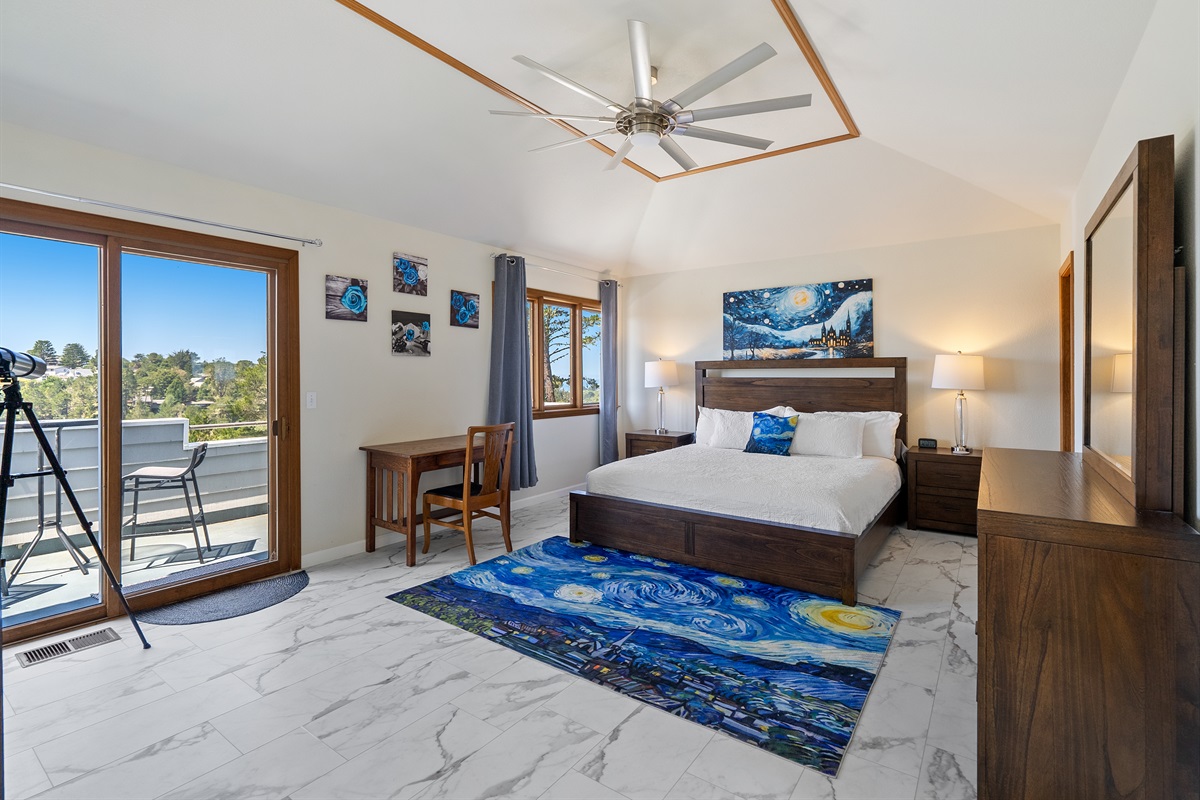 Plush ensuite comfort with a view.