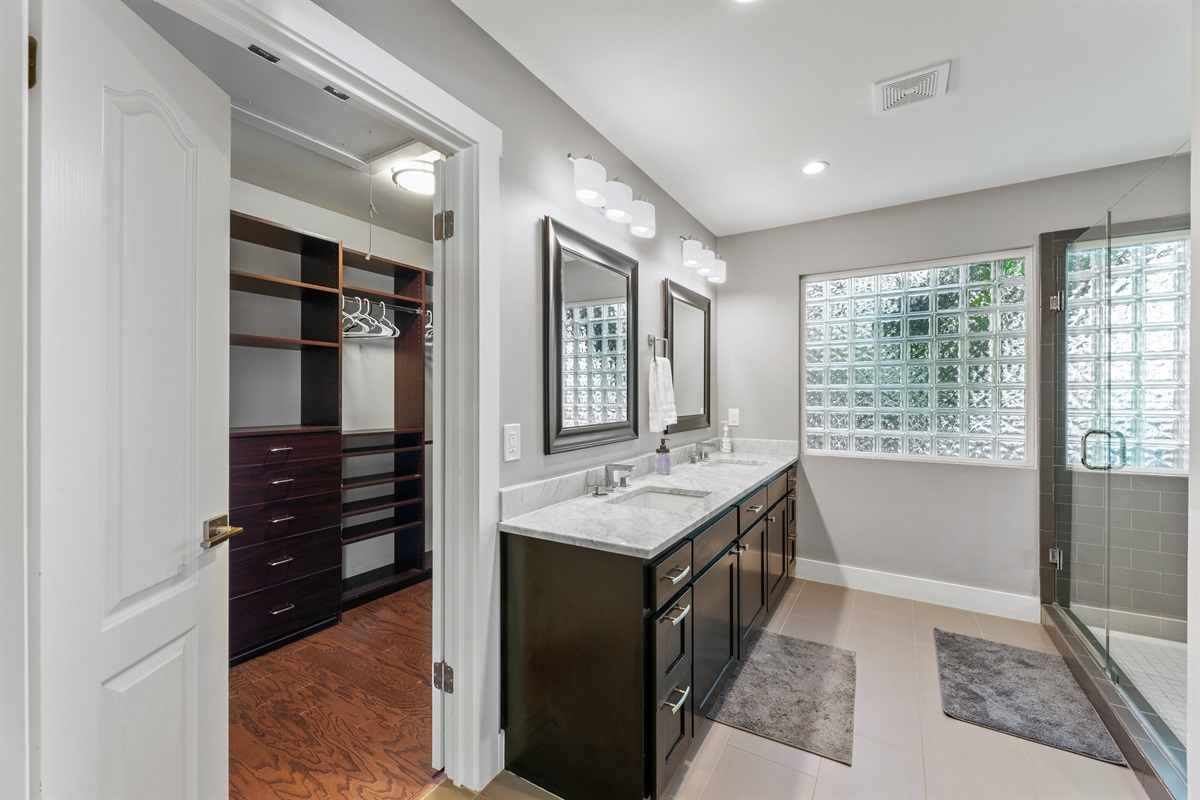 Large Master closet off the bathroom