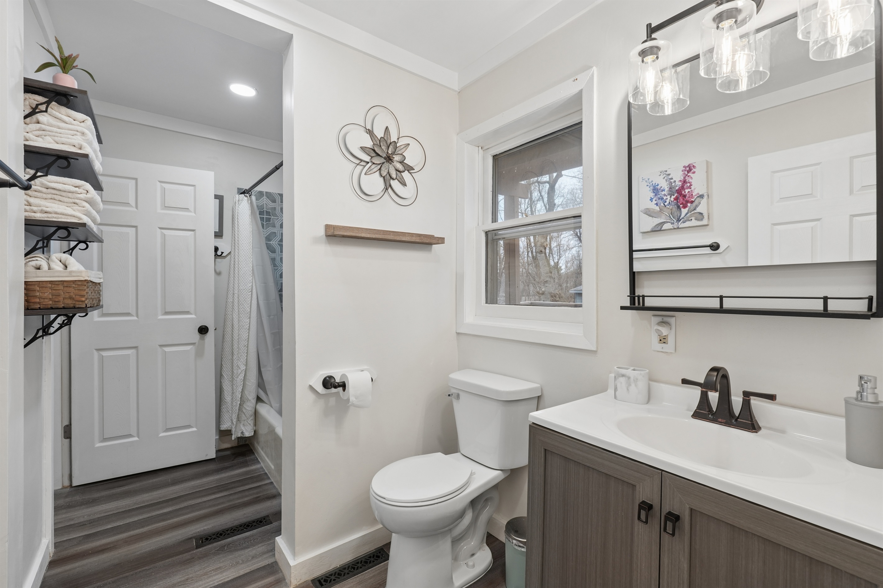 Enjoy the freshly remodeled full bathroom.