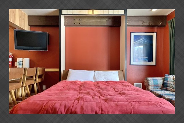 Murphy bed: Full-size bed.