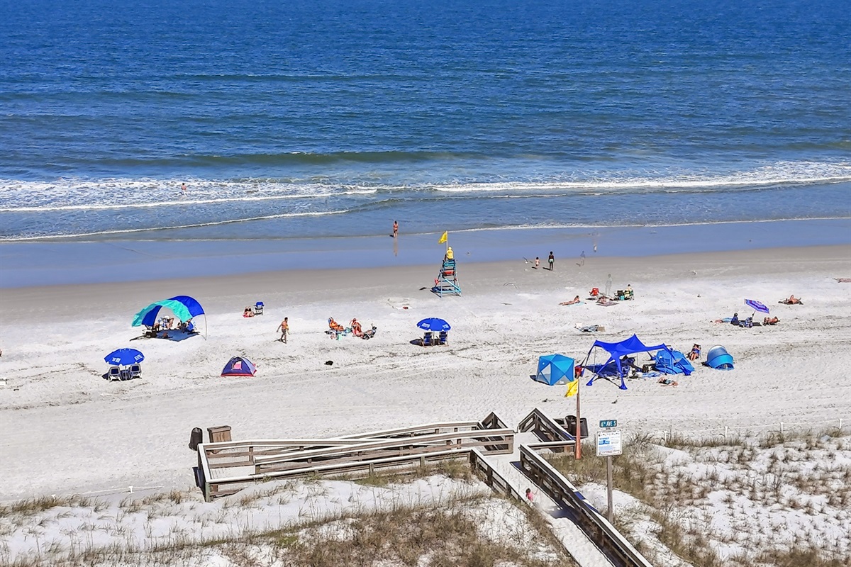 Surfs up at the beach, good times await