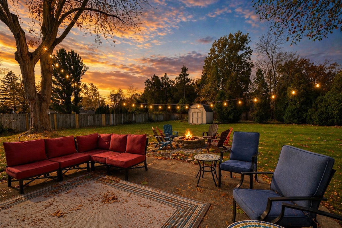 Enjoy our expansive backyard with family and friends!  Our property is perfect for large groups