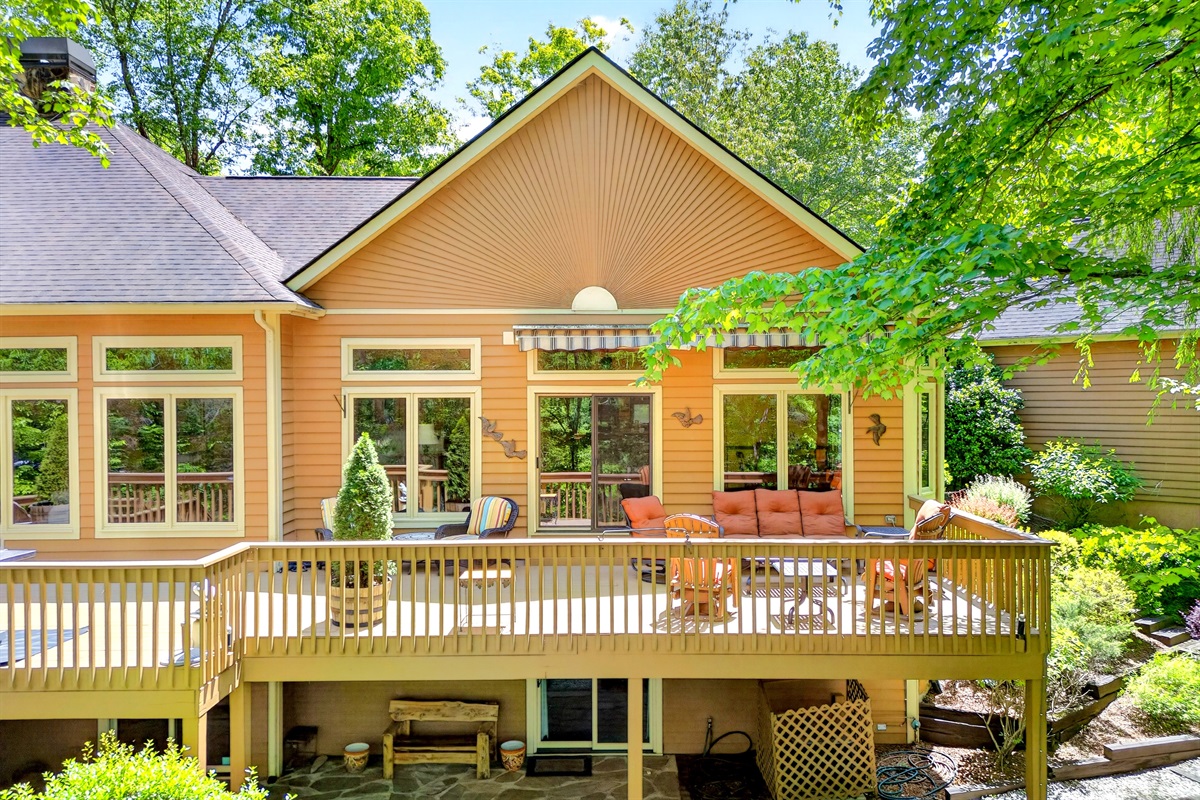 Access the spacious deck from the main level