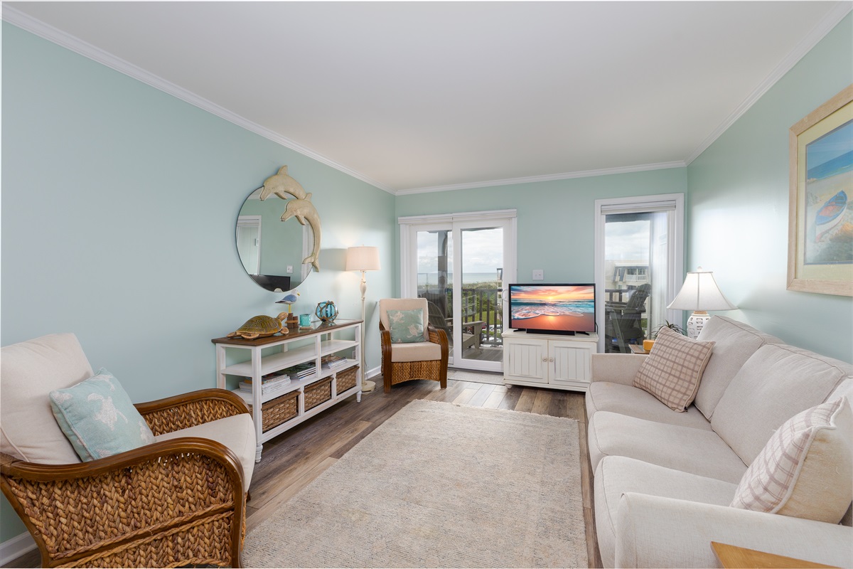 Living room with direct balcony access