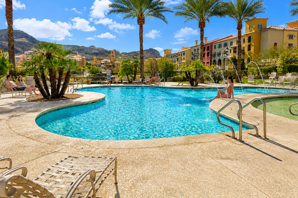 Relax at the resort-style pool and hot tub with mountain views.