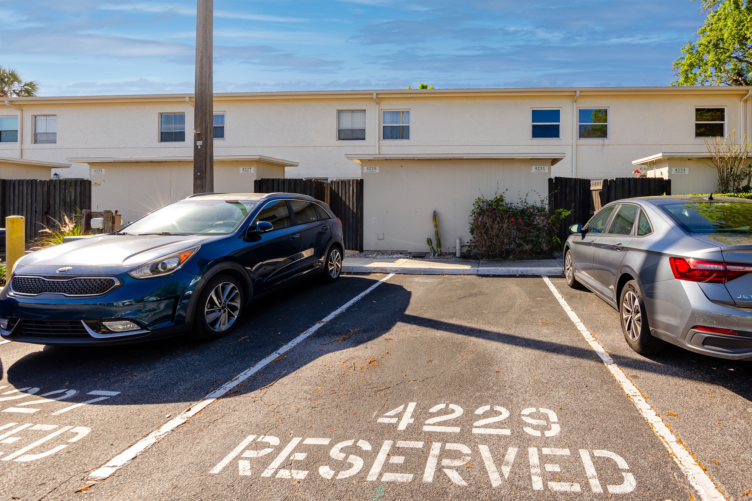 Reserved unit parking spot