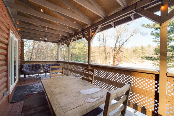 upstairs balcony table