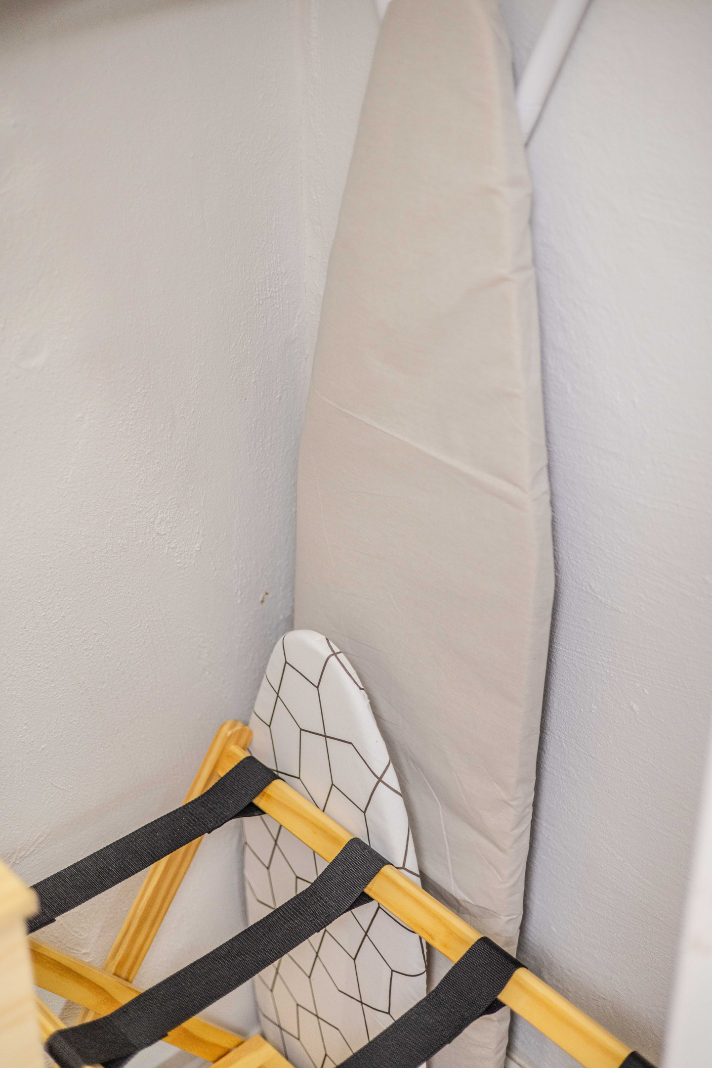 Included Per Room 1, 2, and 3 - Luggage Rack, Small Ironing Board, and Large Ironing Board