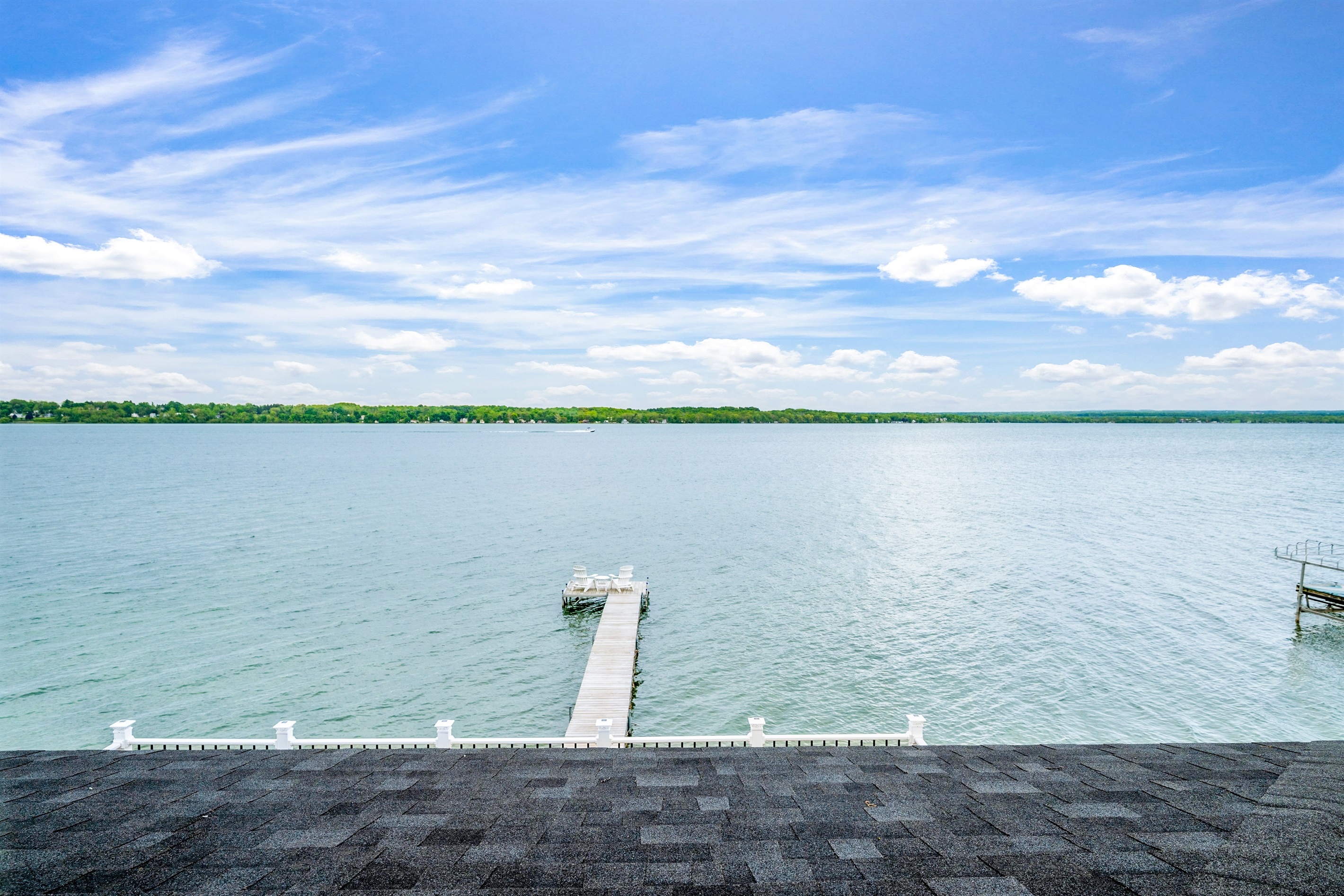 Breathtaking panoramic lake views with a private dock perfect for sunset lounging 🌅🚤🌊