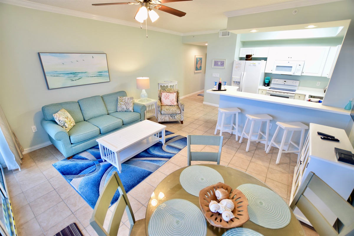 Destin West Gulfside #607: Living Room