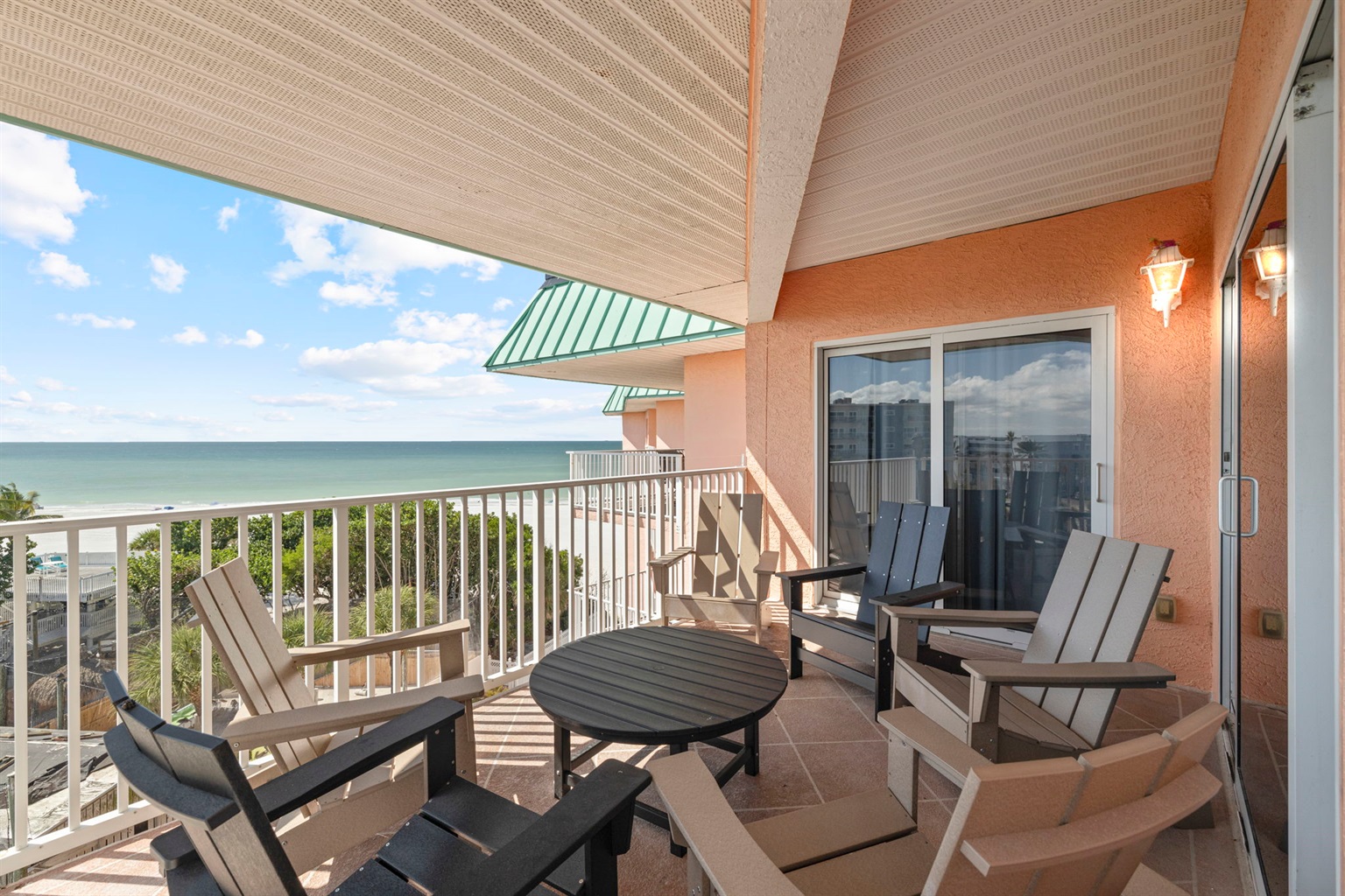 Gulf views from the massive balcony.
