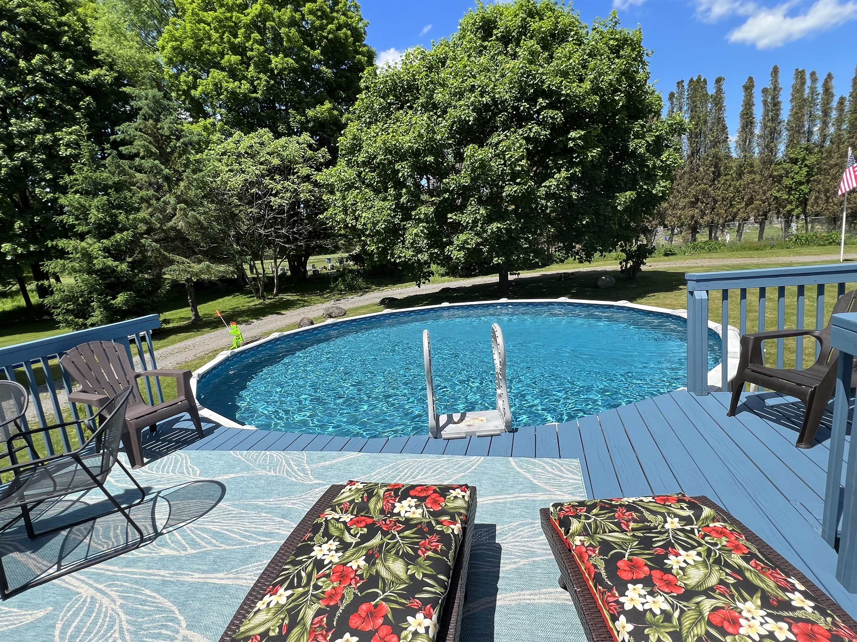 Lounge deck around pool