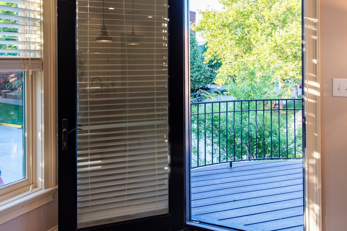 Step out to your own private balcony overlooking Norton Commons.