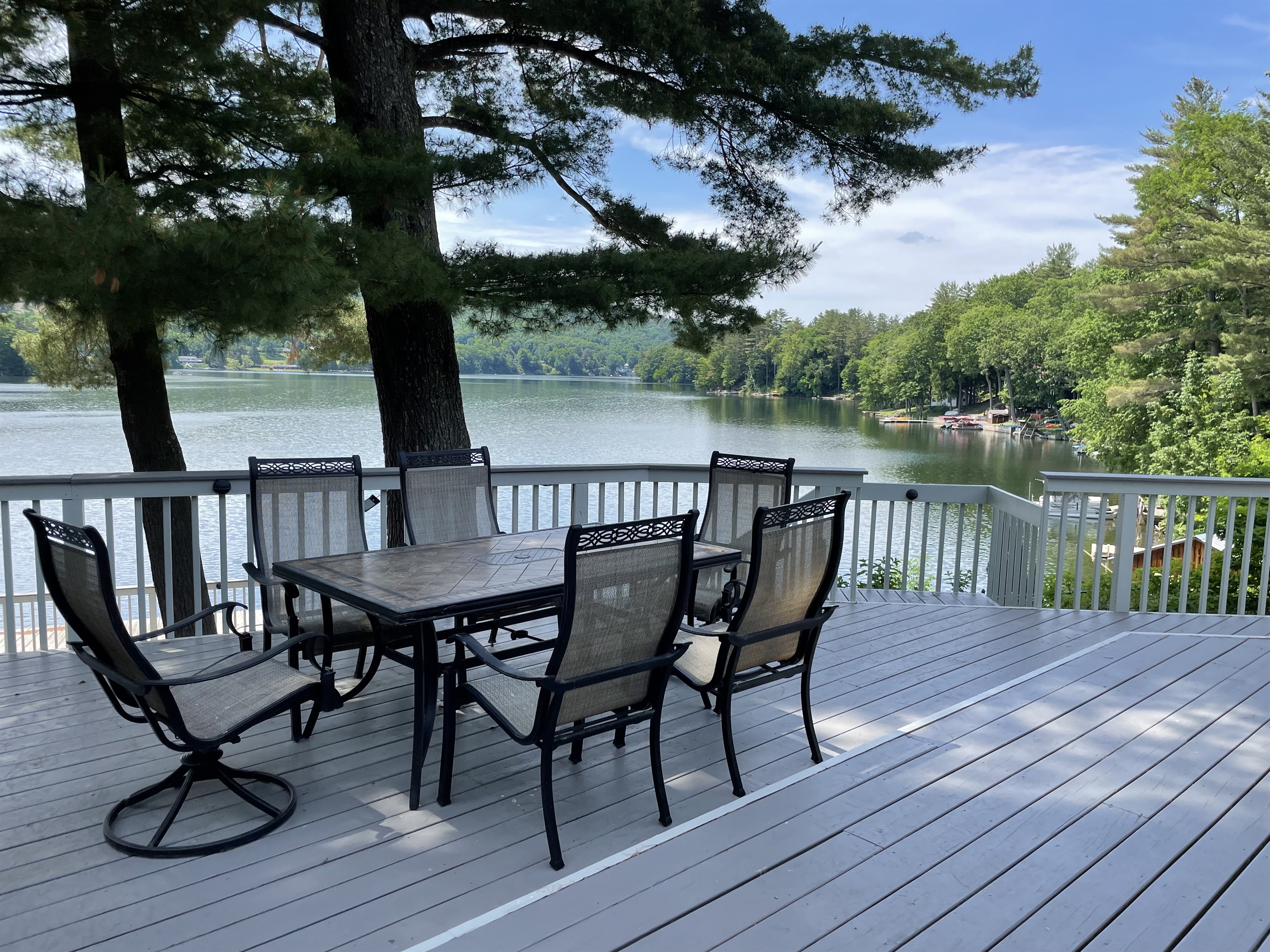 Dancing Waters deck overlooking lake