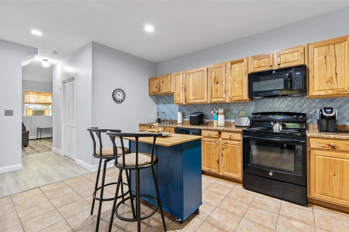 Fully stocked kitchen