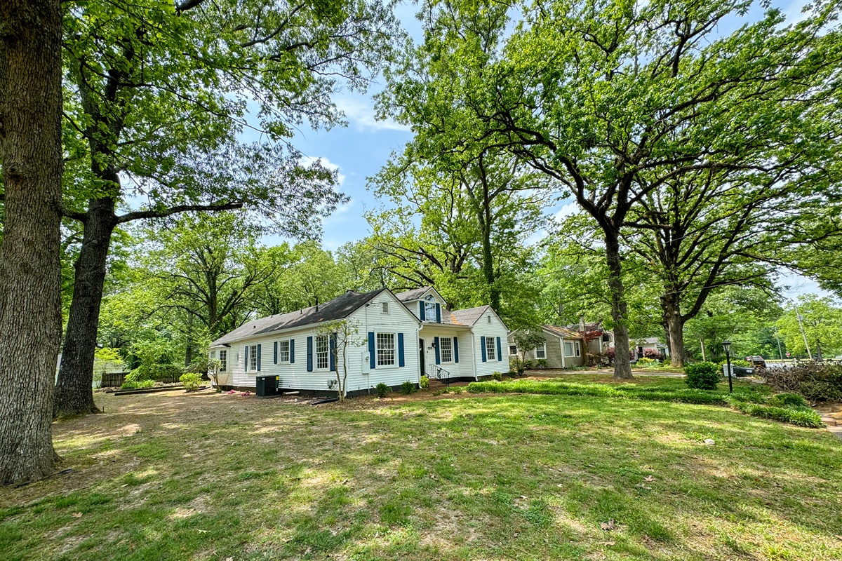 The large yard with beautiful shade trees provide the ideal southern retreat!