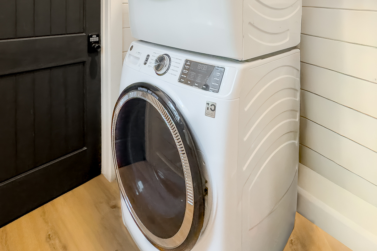 A full laundry setup makes longer stays and vacations with kids considerably easier.
