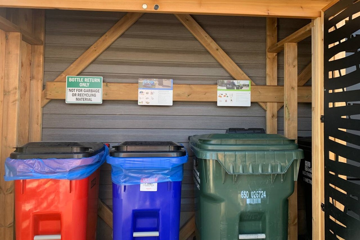 DRAGON FLY INN ECO CENTER. REDUCE, RE-USE AND RECYCLE IS EASY TO SAY, BUT HARDER TO DO. WE NEED YOUR HELP!PLEASE BRING DOWN YOUR GARBAGE RECYCLEABLES AND SEPERATE INTO BINS PROVIDED.