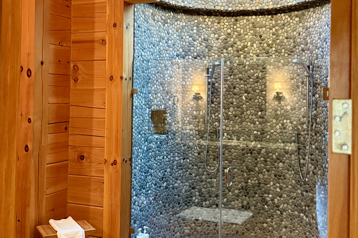 Enjoy a large spa-like walk-in shower in the third bathroom