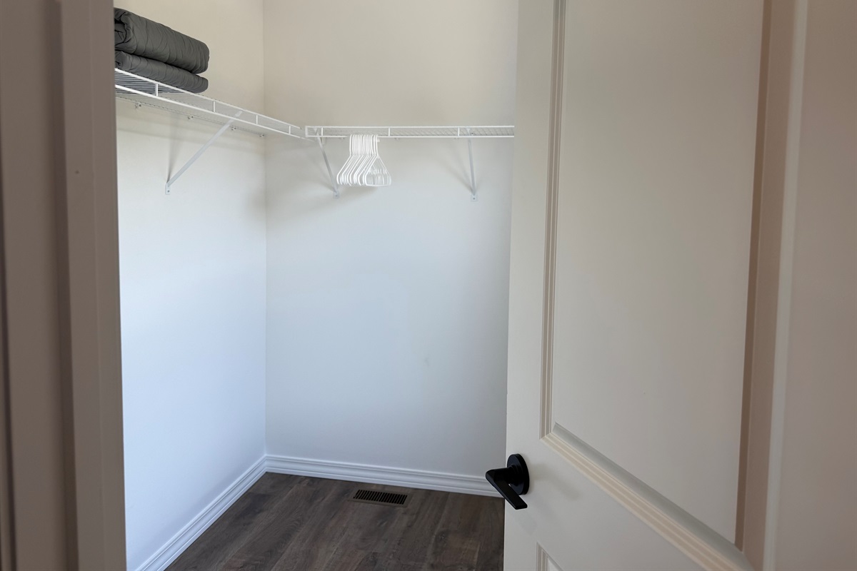 Enormous walk in closets in every bedroom