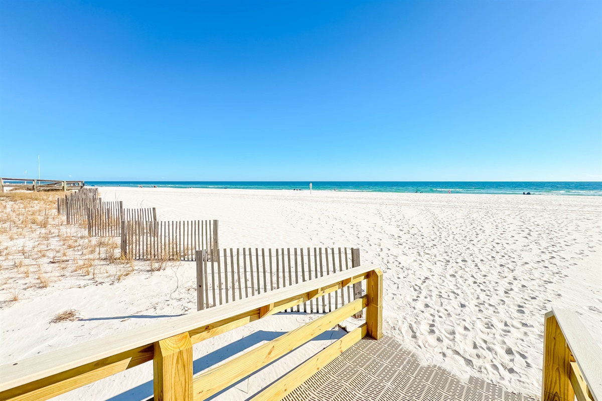 An endless expanse of pristine beach and sparkling ocean.  Experience the majesty of the coastline from this breathtaking vantage point.