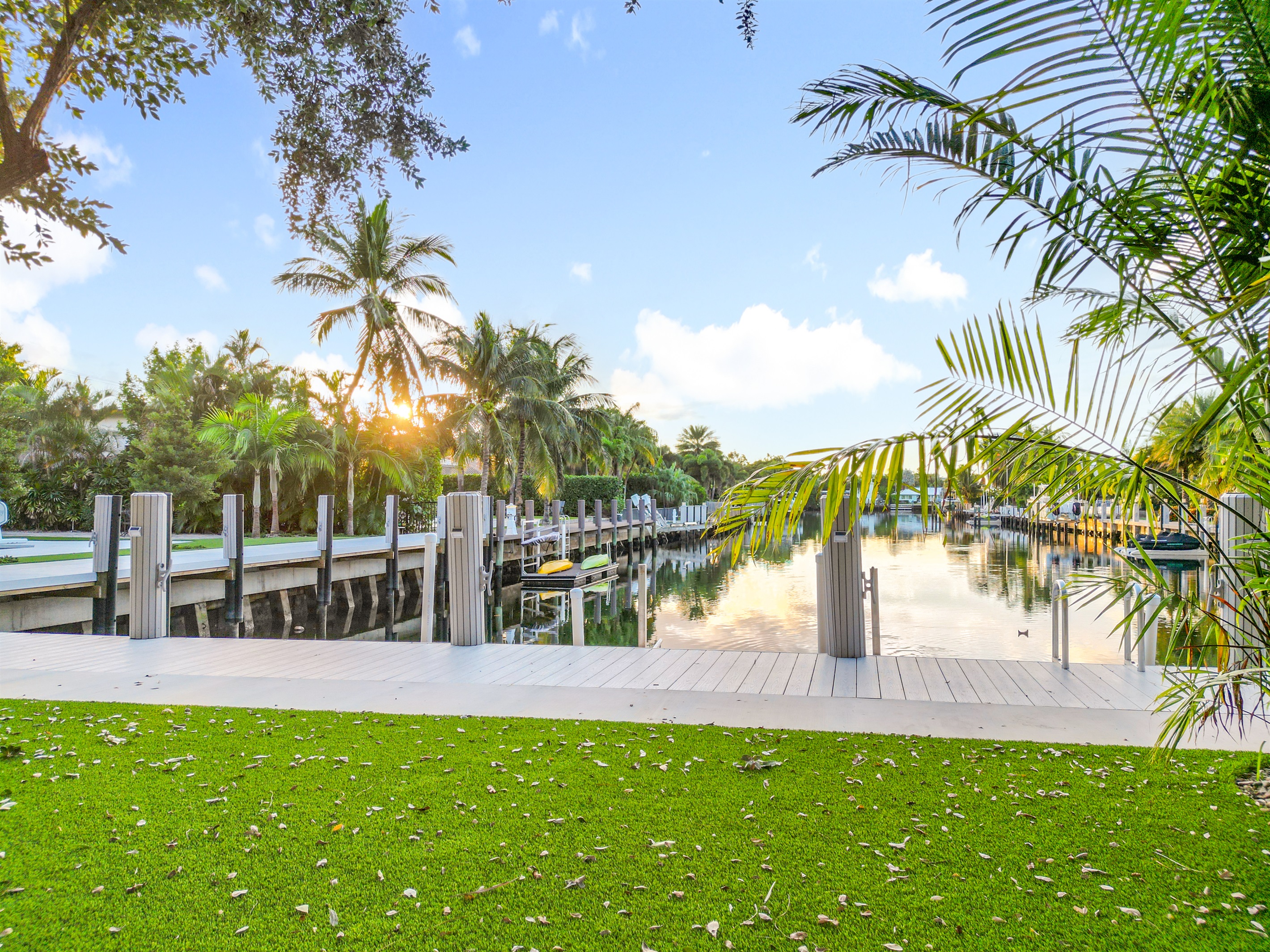 Lots of area on the end looking down the channel. 