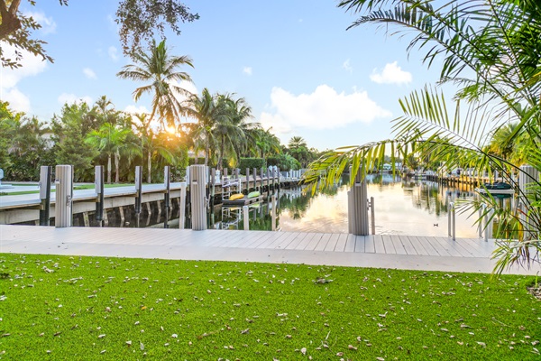 Lots of area on the end looking down the channel. 