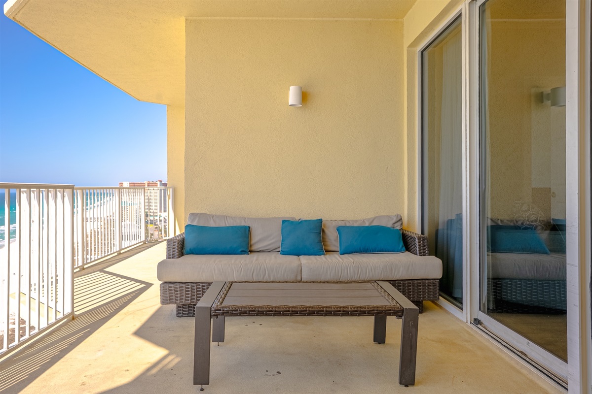 Balcony and beach view