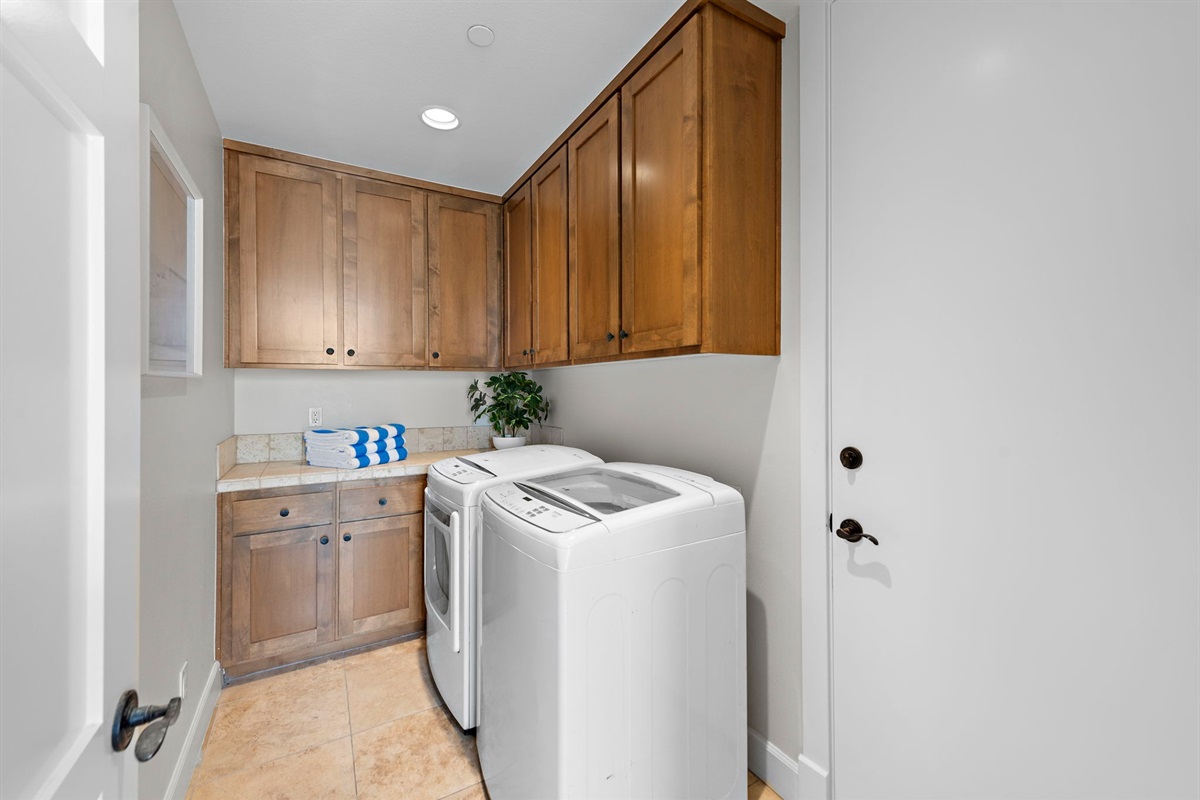 There is also a private washer and dryer in the condo down near the entry.