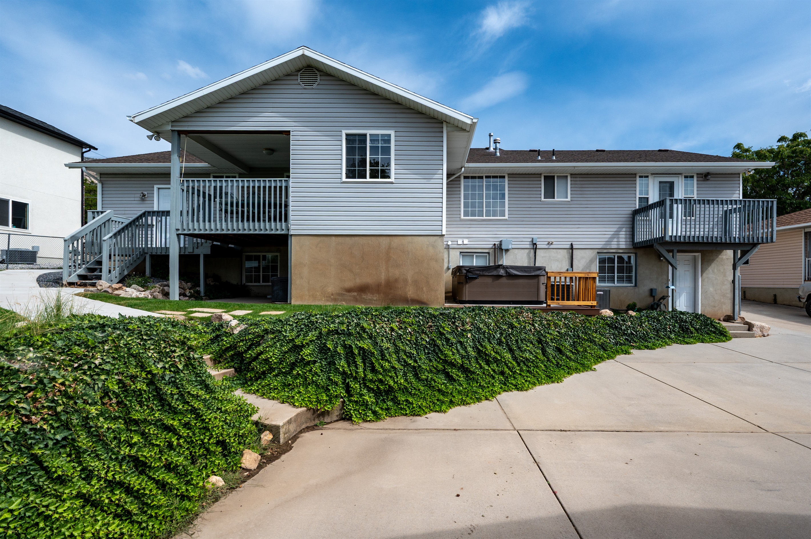 Private outdoor space with lawn and patio—ideal for year-round enjoyment.