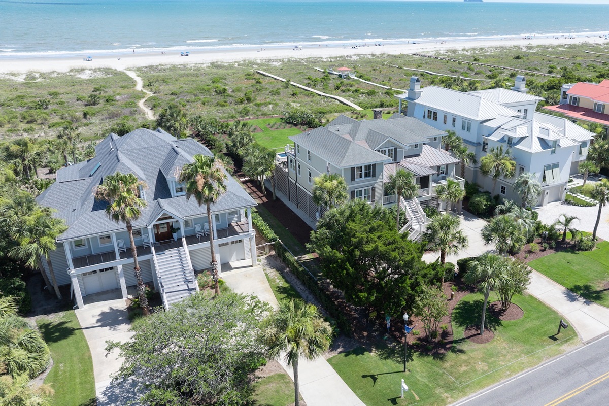 Aerial View| Beach Shelter | 3708 Palm Blvd | Isle of Palms, SC | IOP Escapes
