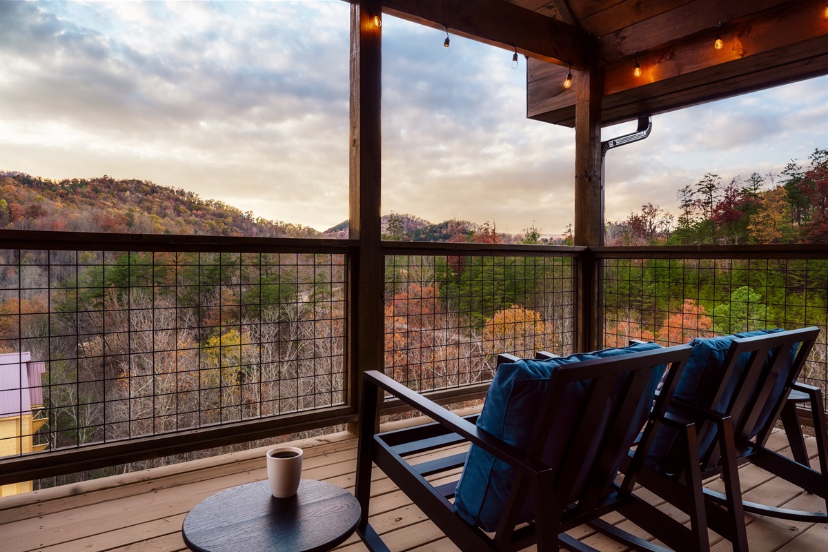 Bedroom 3 private deck & views