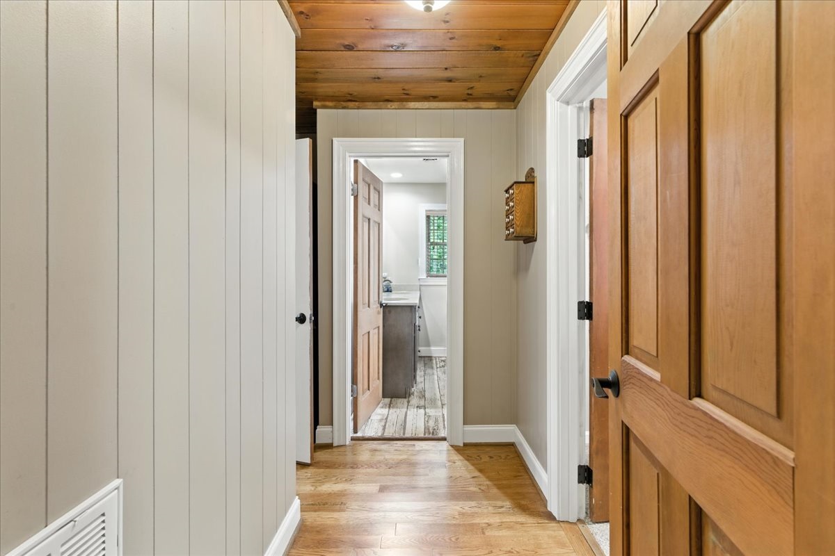 A bathroom on the second floor provides easy access for upstairs rooms.